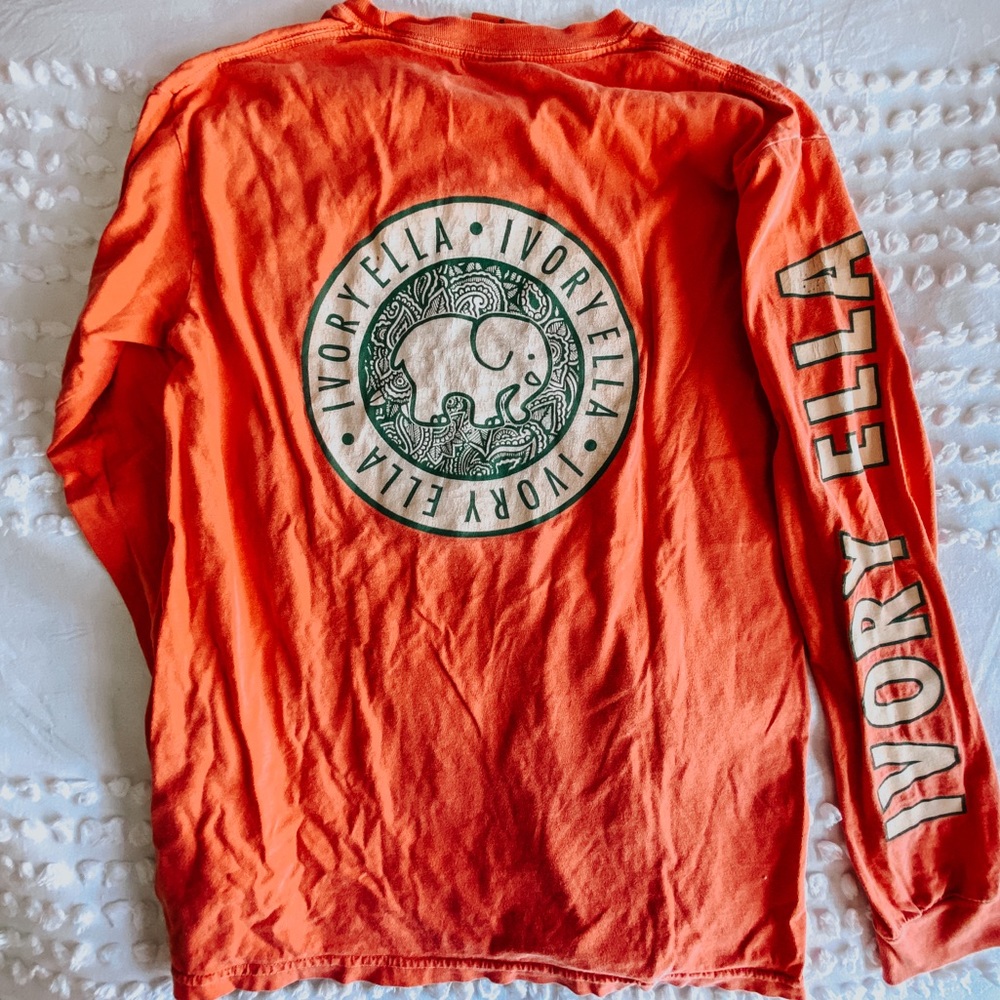Ivory Ella orange long sleeve tee